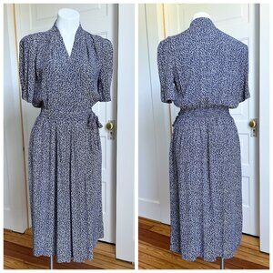 90s does 40s rayon dress